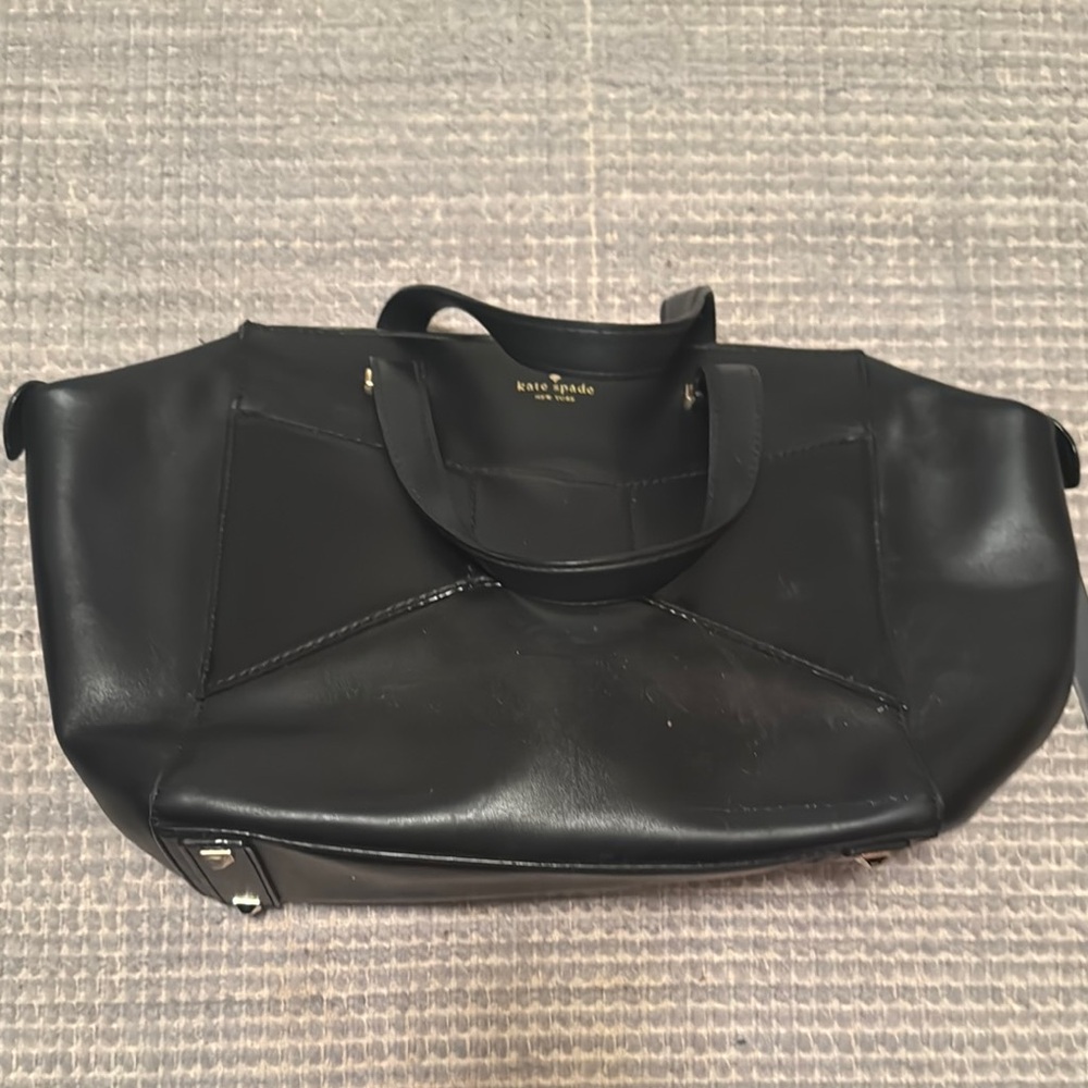 Kate Spade Black Leather Tote Bag